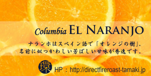 Direct Fire Roast 環：コロンビア エル・ナランホ