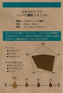 辻本珈琲:エチオピア ブク ハンベラ農園 ナチュラル