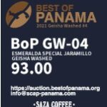 サザコーヒー:パナマ エスメラルダ・スペシャル ハラミージョ ゲイシャ ウォッシュト ベスト・オブ・パナマ 2021年 ゲイシャ ウォッシュト部門 第4位