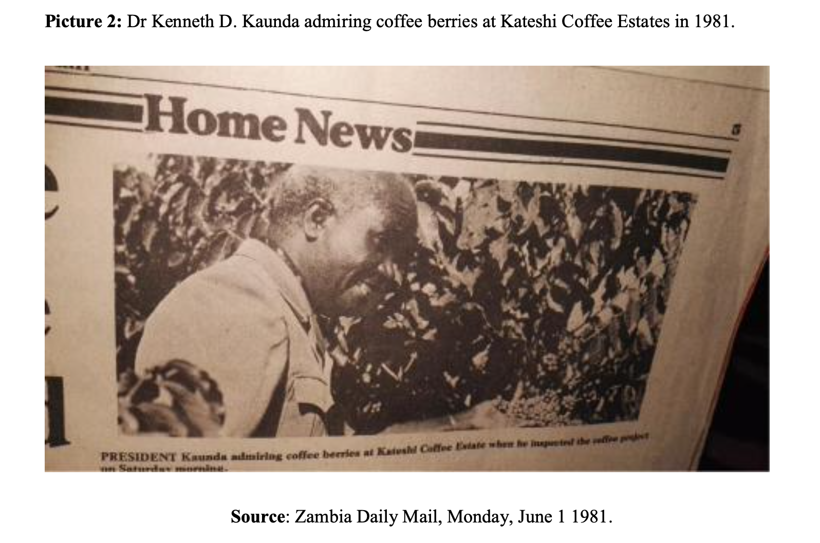 ザンビアのコーヒーの歴史（２）：カサマにおけるコーヒー会社の設立と発展 1967年から2012年