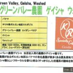 カフェ ランバン:パナマ グリーン・バレー農園 ゲイシャ ウォッシュト
