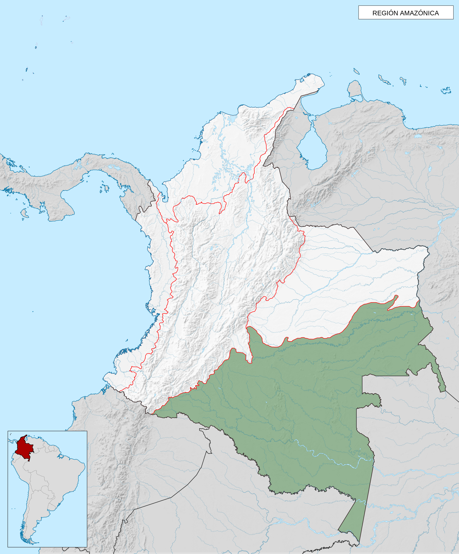 コロンビアのコーヒー生産地域：アマゾン自然地域