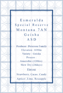 Definitive.：パナマ エスメラルダ スペシャル・リザーブ モンターニャ 7AN ゲイシャ アネロビック・スロー・ドライ