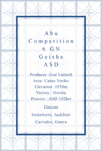 Definitive.：パナマ アブ コンペティション 6 ゲイシャ ナチュラル アネロビック・スロー・ドライ