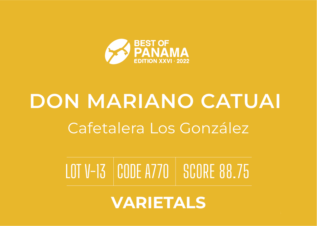 Definitive.：パナマ カフェタレラ ロス・ゴンザレス ドン・マリアーノ カツアイ ベスト・オブ・パナマ 2022年 バラエタルス部門 第13位