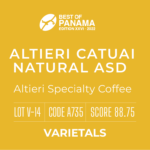 Definitive.:パナマ アルティエリ カツアイ ナチュラル アネロビック・スロー・ドライ ベスト・オブ・パナマ 2022年 バラエタルス部門 第14位(サンプル)