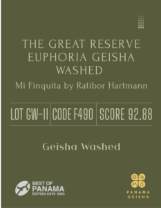 Definitive.:パナマ ハートマン ザ・グレート・リザーブ ユーフォリア ゲイシャ ウォッシュト ベスト・オブ・パナマ 2023年 ゲイシャ ウォッシュト部門 第11位(サンプル)