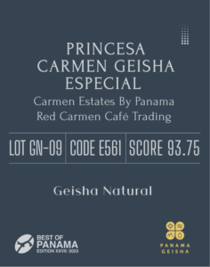 Definitive.:パナマ プリンセサ カルメン ゲイシャ エスペシャル ベスト・オブ・パナマ 2023年 ゲイシャ ナチュラル部門 第9位(サンプル)