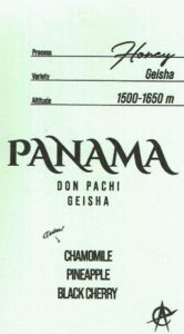 アシッドコーヒートーキョー:パナマ ドンパチ ゲイシャ ハニー