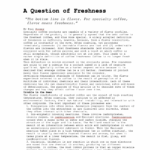 コーヒーの抽出理論とその変遷(4):ポール・ソンガー「鮮度の問題」