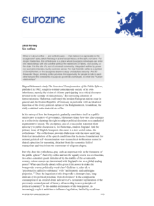 ジェイコブ・ノルベルグ「コーヒーなし」