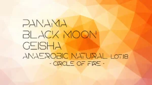 通山珈琲 with Gluck Inc.：パナマ ブラック・ムーン サークル・オブ・ファイア ゲイシャ アネロビック・ナチュラル ロット 18